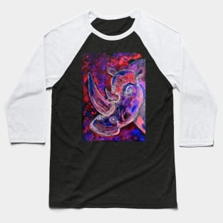 Purple Rhino from Space Baseball T-Shirt